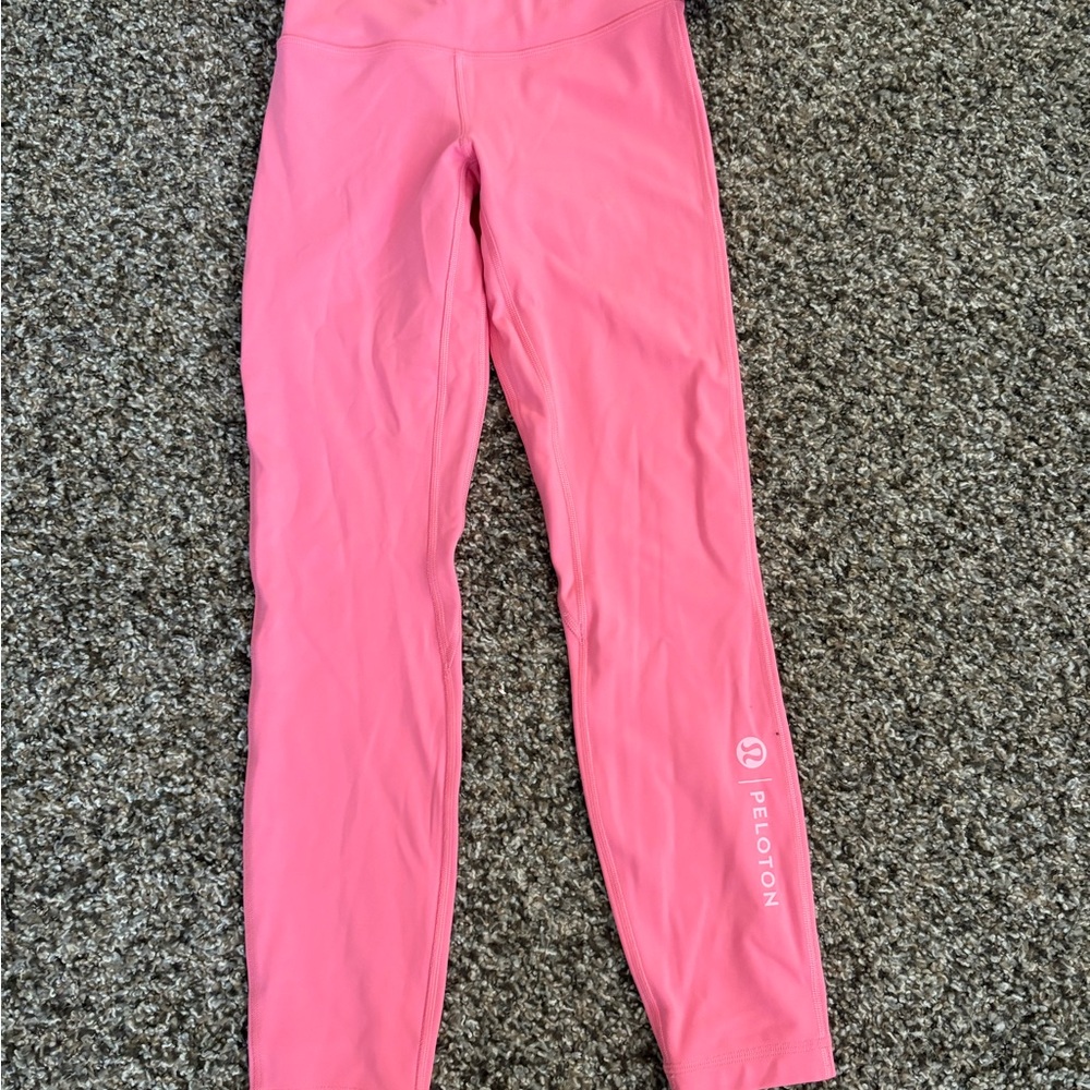 Lululemon/peloton pink Align leggings. Brand new with tags. Double layer fabric.